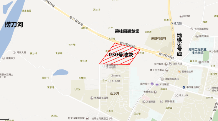 地块位于长沙县湘龙街道龙塘以东,大华路以西,潇湘西路以北,星沙联络