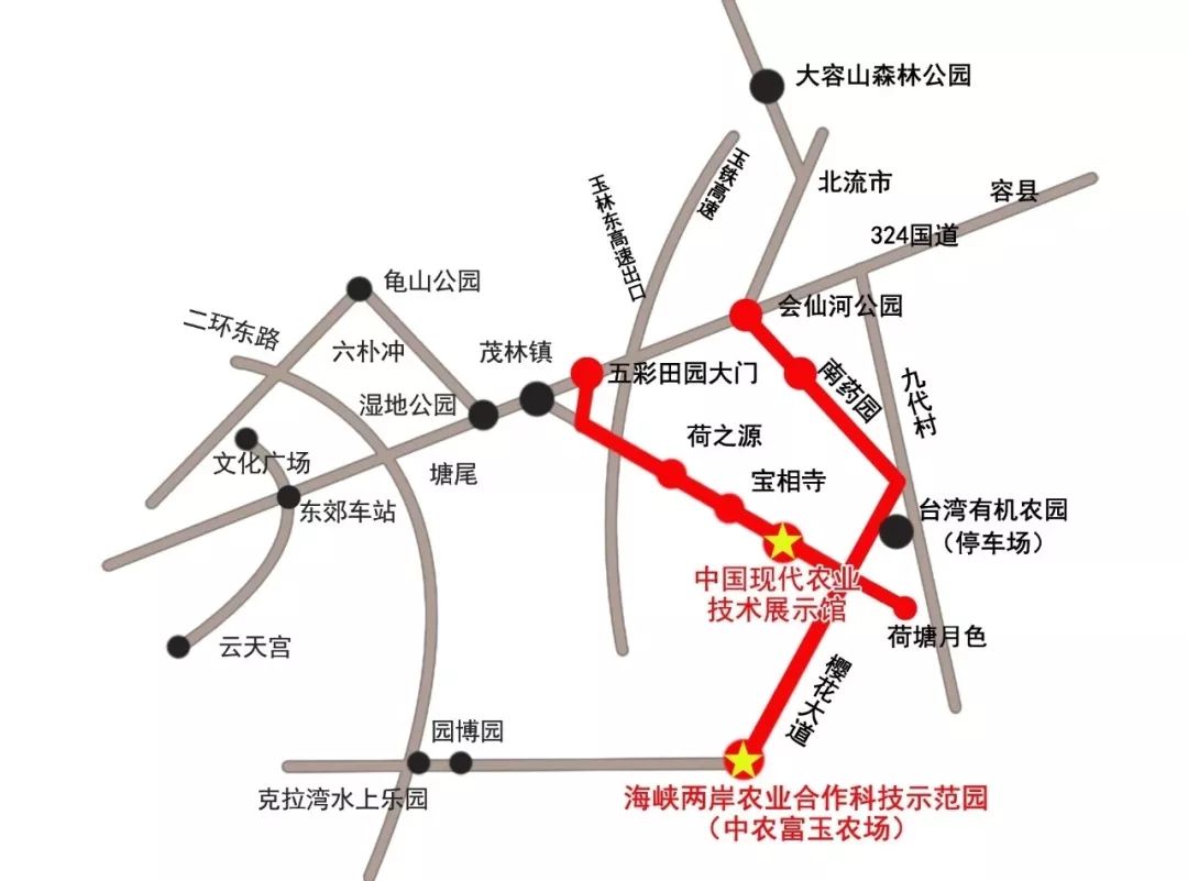 玉林五彩田园景区地图图片