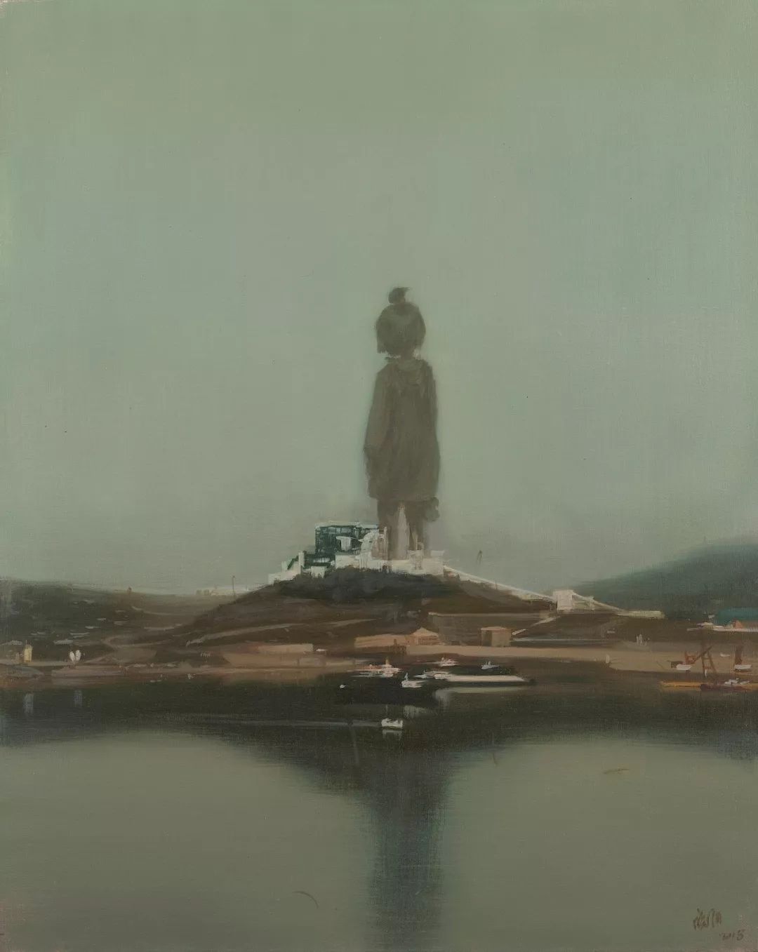 彼岸,布面油画,80x100cm,2018世界,布面油画,200×150cm,2019海上记忆