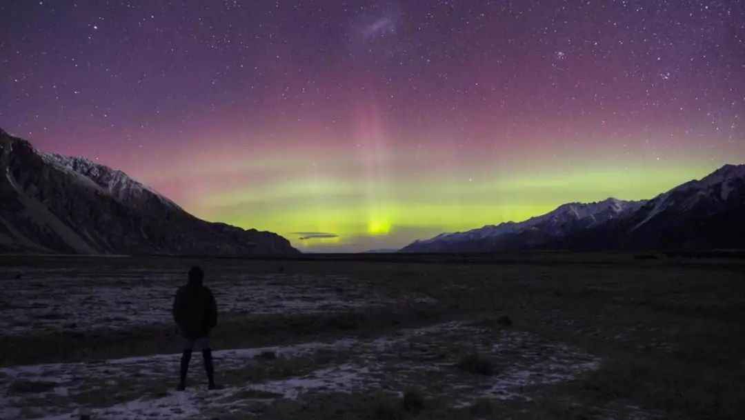 众多网友实拍昨晚美丽的南极光突然光临维州美好总是不期而遇
