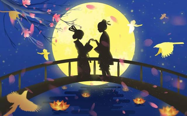 经历史发展,七夕被赋予了"牛郎织女"的美丽爱情传说,因被赋予了与爱情