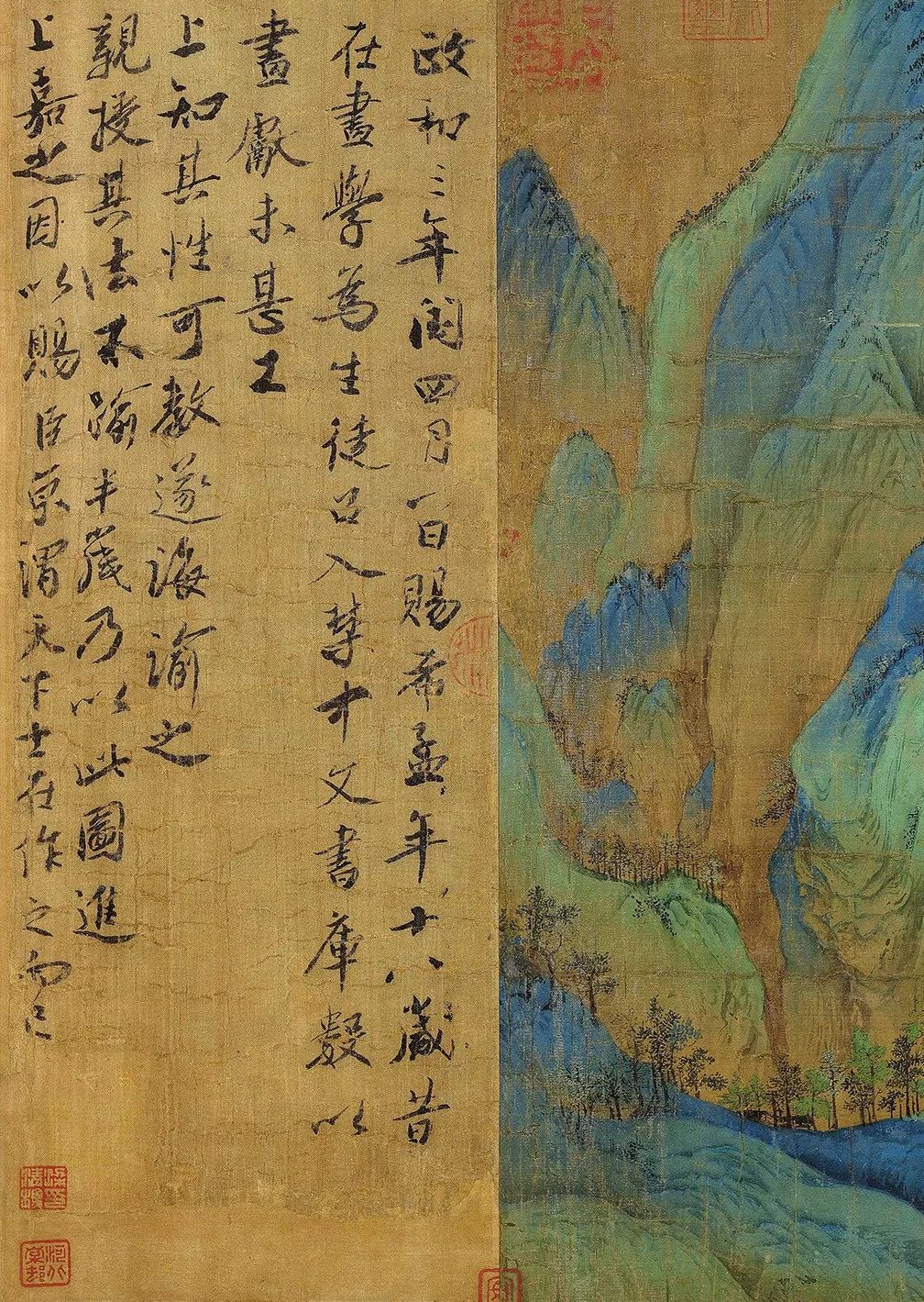 青绿山水巅峰千里江山图12米长卷问世