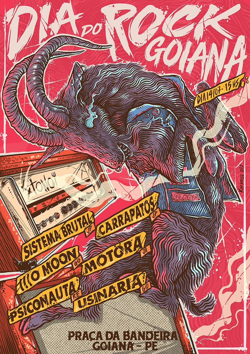 插画色彩拥有摇滚的精神