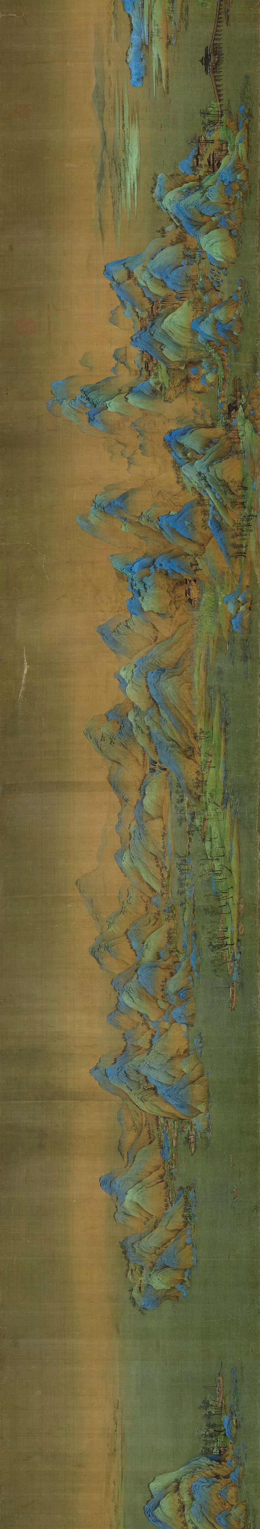 青绿山水巅峰千里江山图12米长卷问世