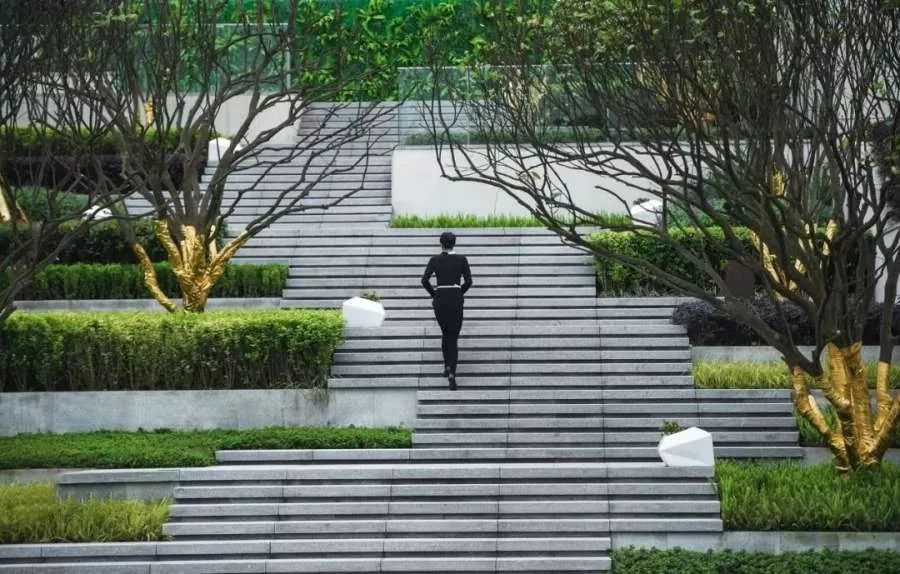 妥妥的高差处理,别怂!_景观