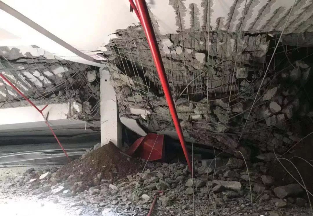 ch又是无梁楼盖出事南昌一在建楼盘地库顶板坍塌