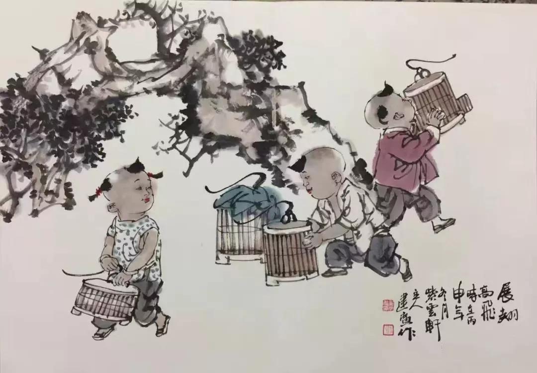 中国美术家协会姚建广艺术节期间来通渭悦心国际书画村创作交流