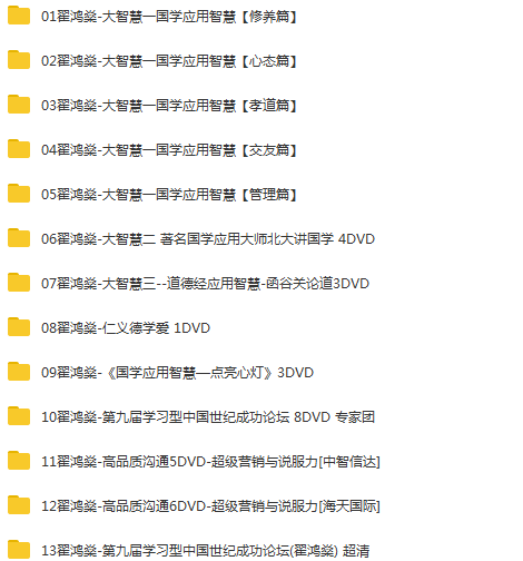 翟鸿燊国学大智慧高品质沟通课程国学讲座全集超全完整版
