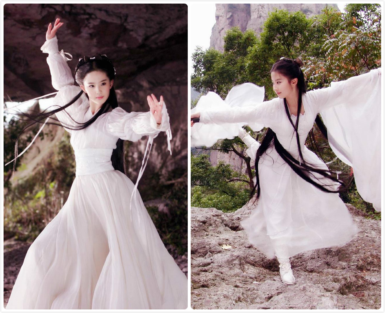 因为颜色把控的很好与刘亦菲饰演《仙剑奇侠传》的赵灵儿眉毛一样