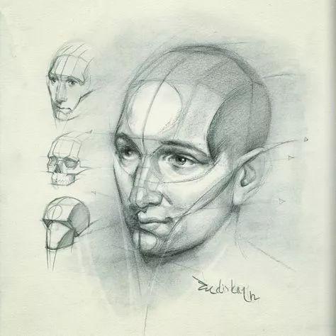 素描人像五官分解