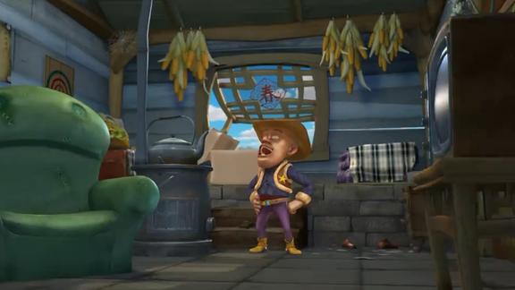 熊出没光头强电视剧看多变身牛仔看着还是蛮酷的