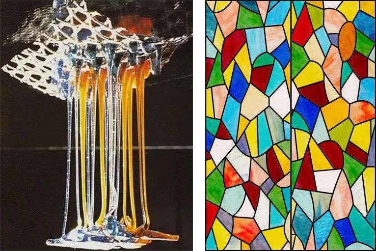 液态玻璃和彩色玻璃