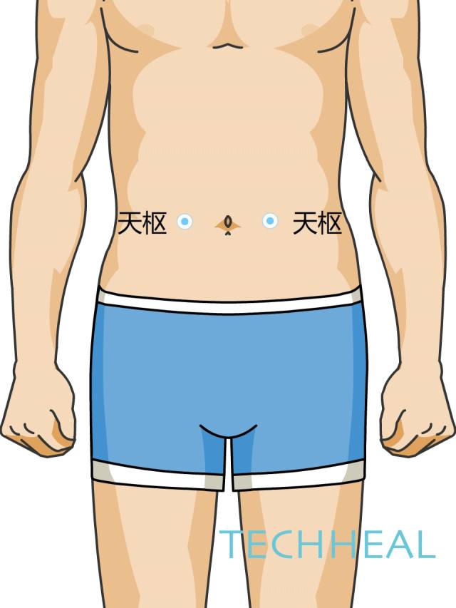 1天樞穴腹中部,肚臍旁開2寸3中脘穴上腹部,肚臍正上4寸立秋食補剛剛