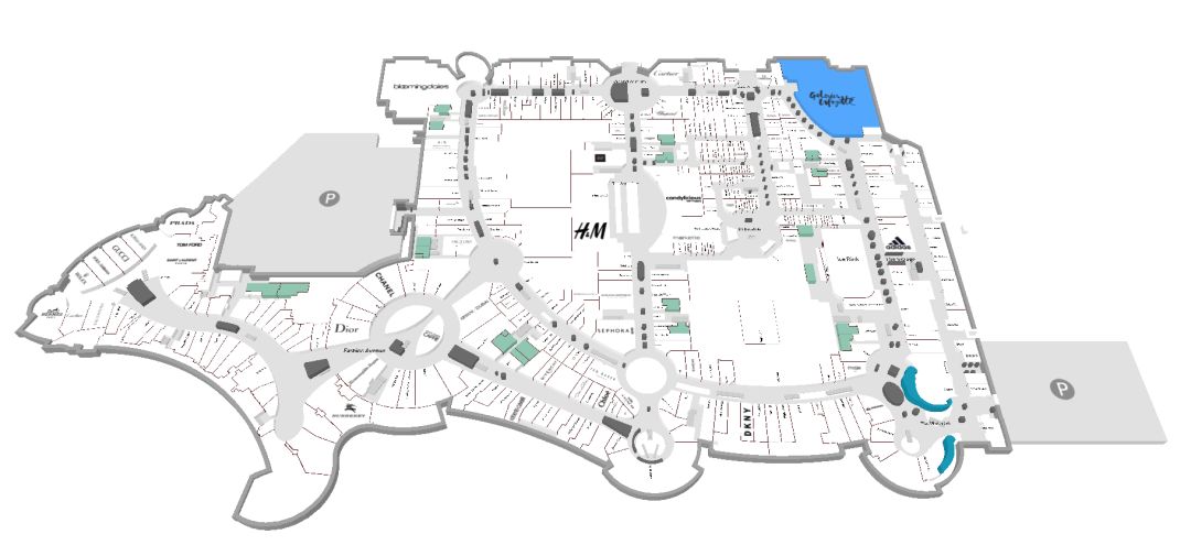 迪拜购物中心平面图图片