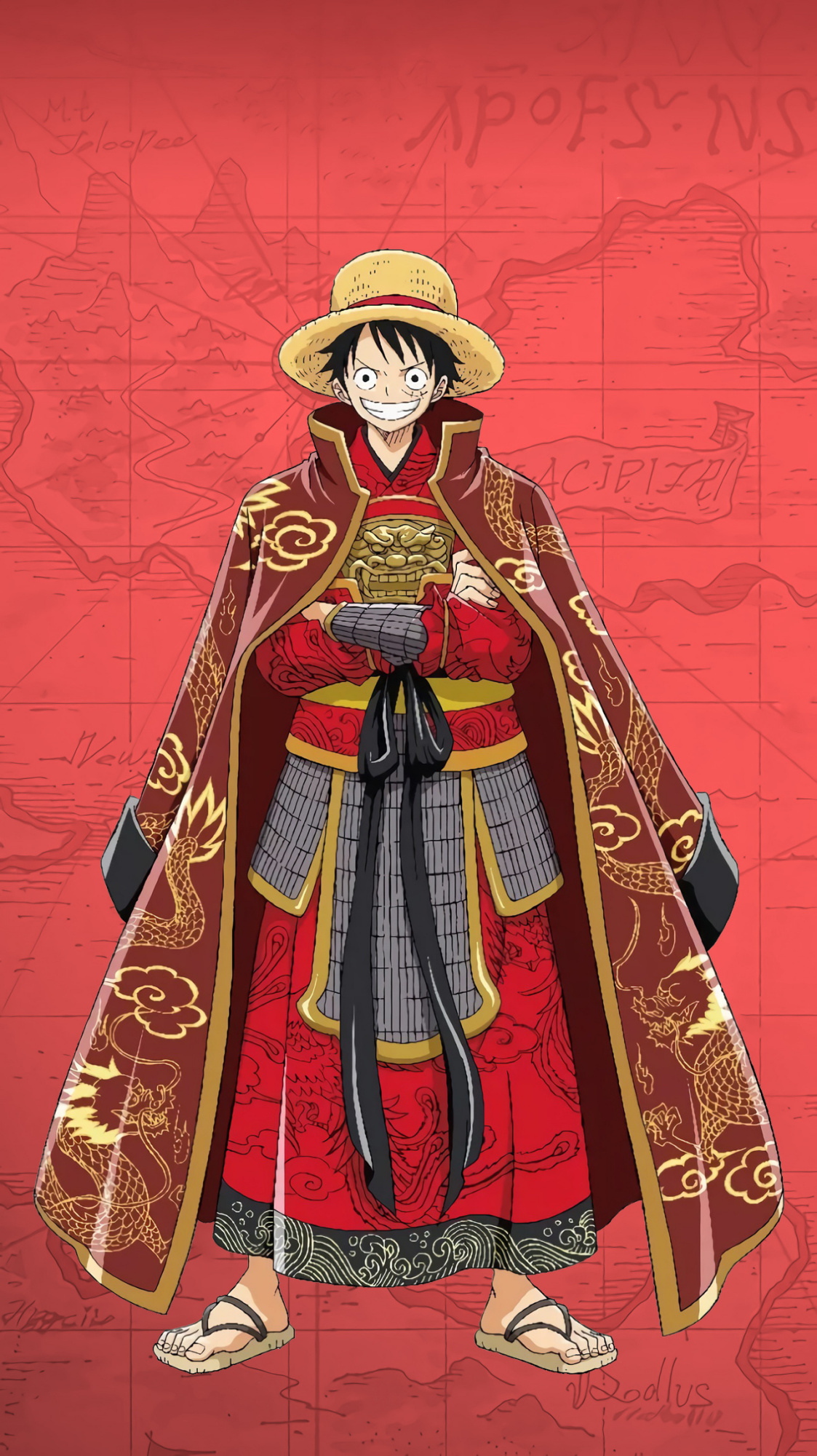 海贼王草帽一伙唐装形象,将军路飞很霸气,罗宾穿唐装美翻了