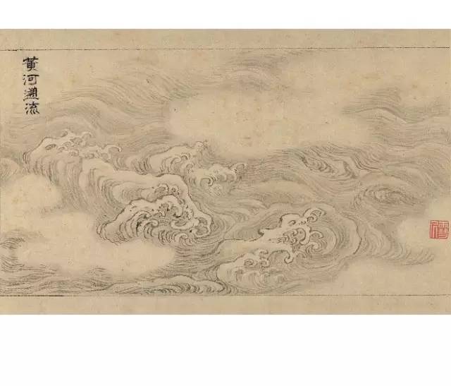 如今我们看到的古代书画中,一般画水有三种方法,其一是"染水法",用