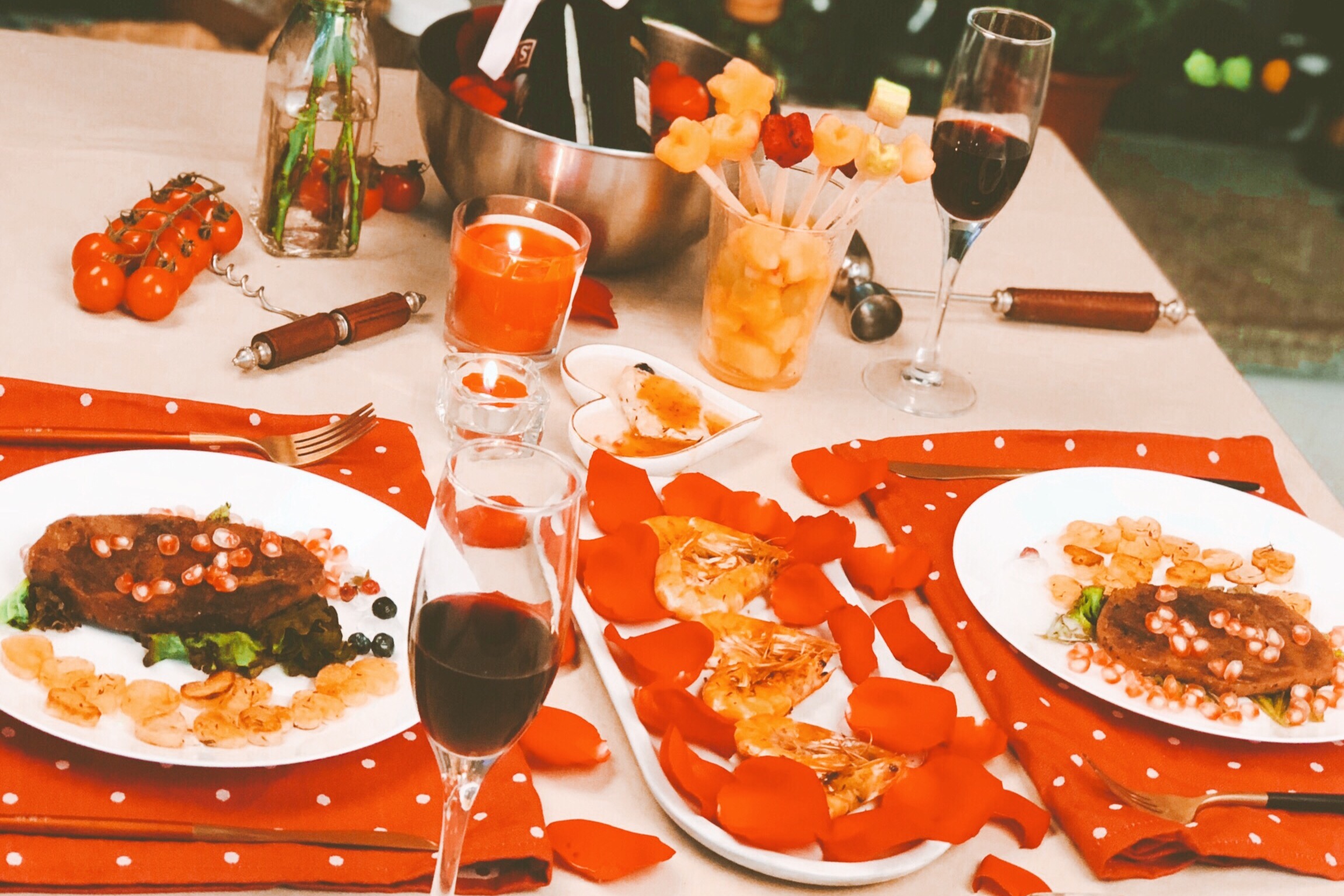 七夕为亲爱的热爱的心爱的ta准备一桌烛光晚餐