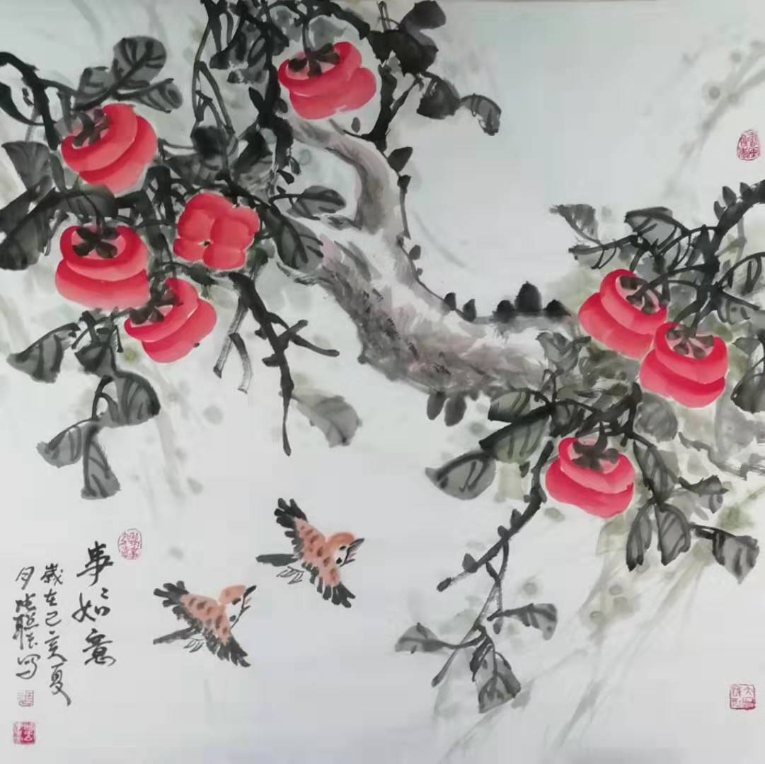 张聪玉花鸟画图片