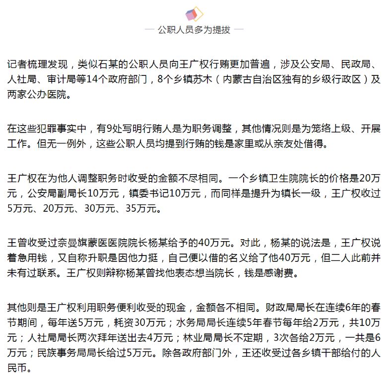 通辽王广权受贿细节曝光