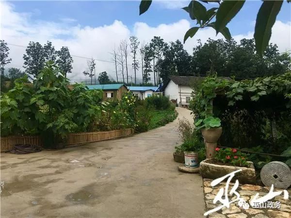 竹子做的栅栏,废弃的石磨,瓦罐改建的盆景,木桶,木盆,犁头等各种农具