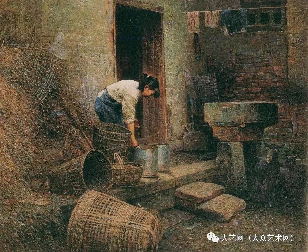 中国现实主义代表人物,著名教育家,画家罗中立绘画作品