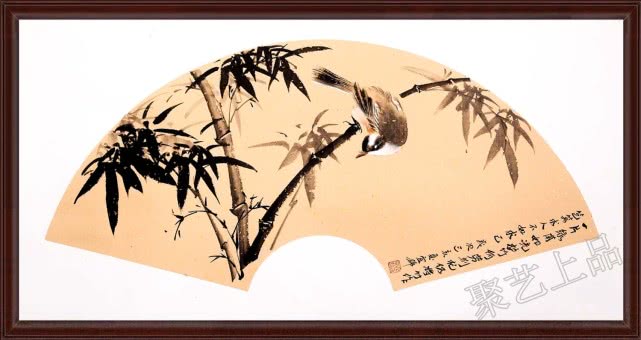 扇面国画图片国画四君子文艺清雅又富含诗意