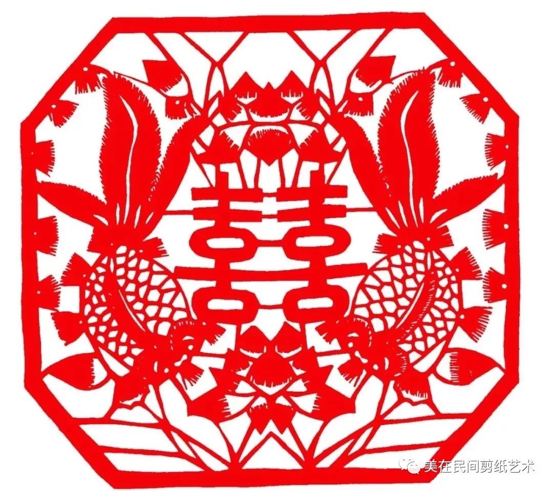喜字剪纸步骤图解大全,剪窗花喜的详细图,喜字剪纸_大山谷图库