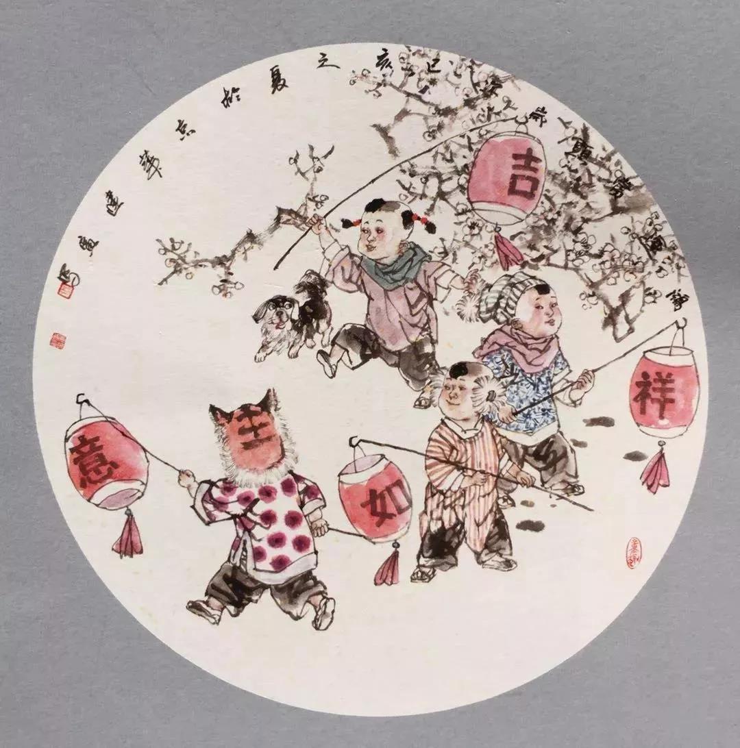 中国美术家协会姚建广艺术节期间来通渭悦心国际书画村创作交流