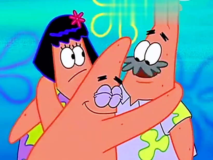 然后就是派大星的爸妈,派大星是海绵宝宝的好朋友,虽然他平时总是犯二