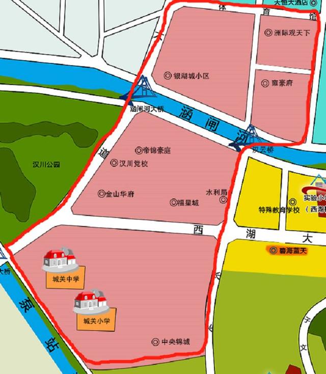 019汉川小学秋季划片招生片区图出炉!你家小孩在哪上"