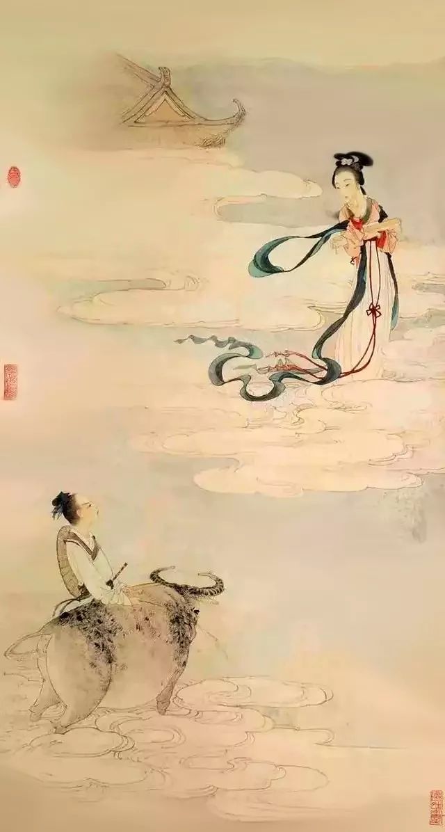 国画里的七夕,太美了!