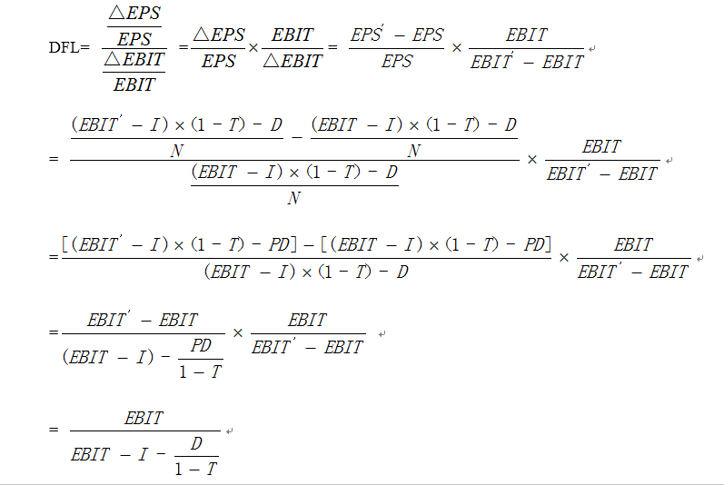 中级注会财管必考杠杆系数计算公式推导