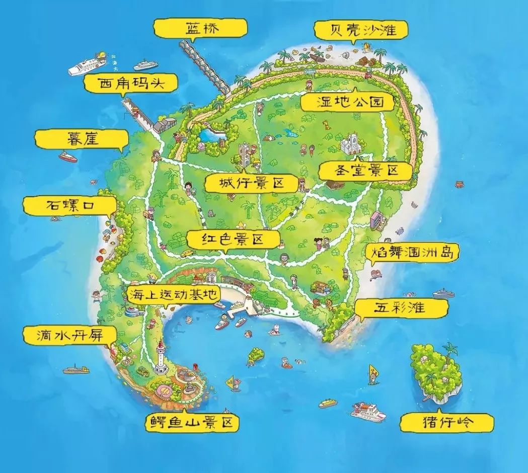 特呈岛旅游地图图片