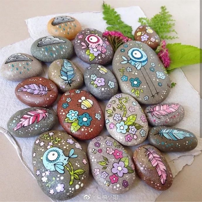 这些石头画美呆了没有美术功底也可以画的如此漂亮