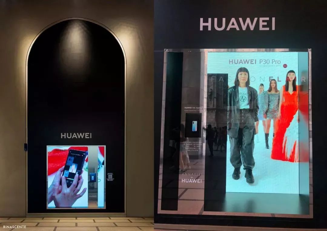就连欧洲门槛最高,最昂贵的文艺复兴百货,都找上华为做了一组橱窗.