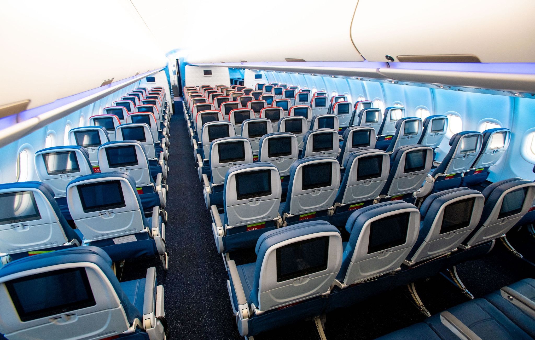 达美航空a330neo正式执飞上海至西雅图航线,至臻商务舱亮相