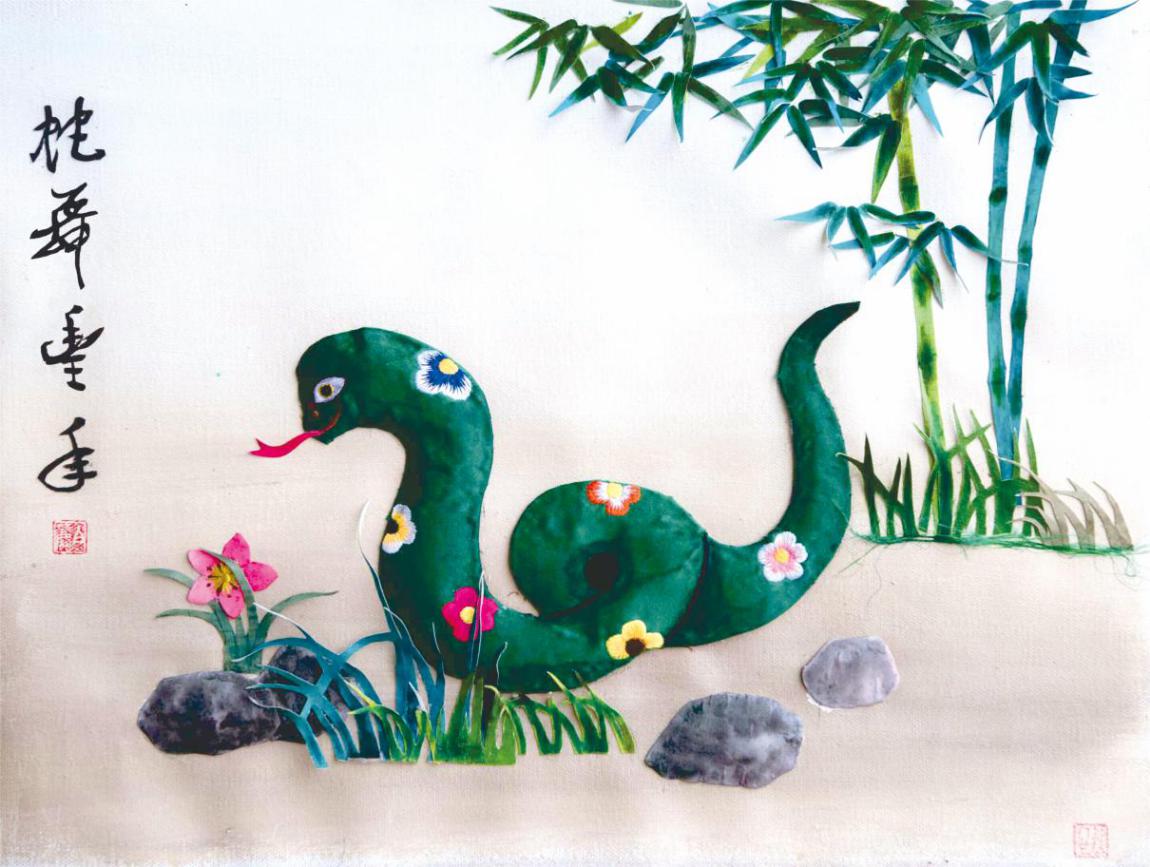 十二生肖布贴绣