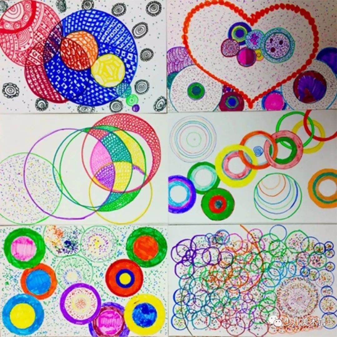 圆圆的世界美术作业图片