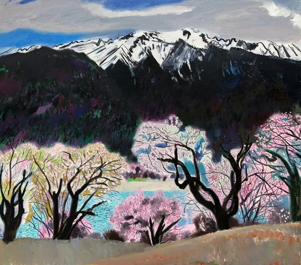 写意风格山野风景王克举油画