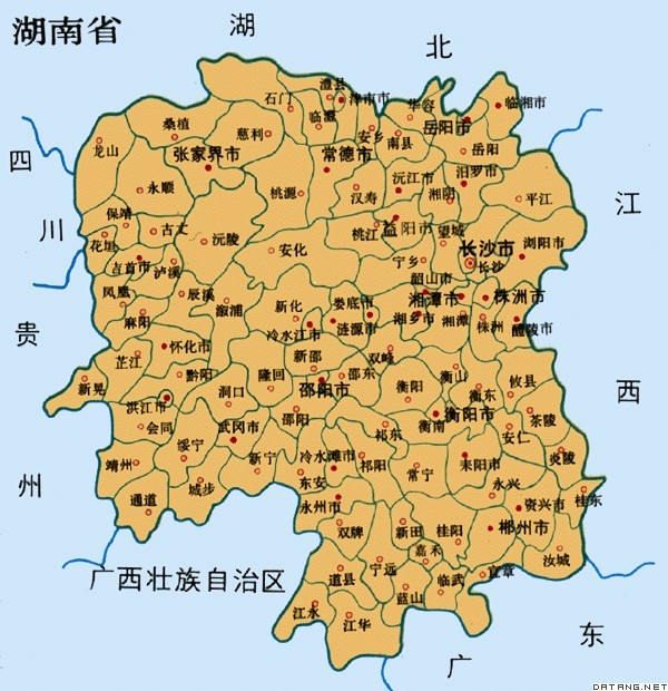 湖北湖南两省地图图片