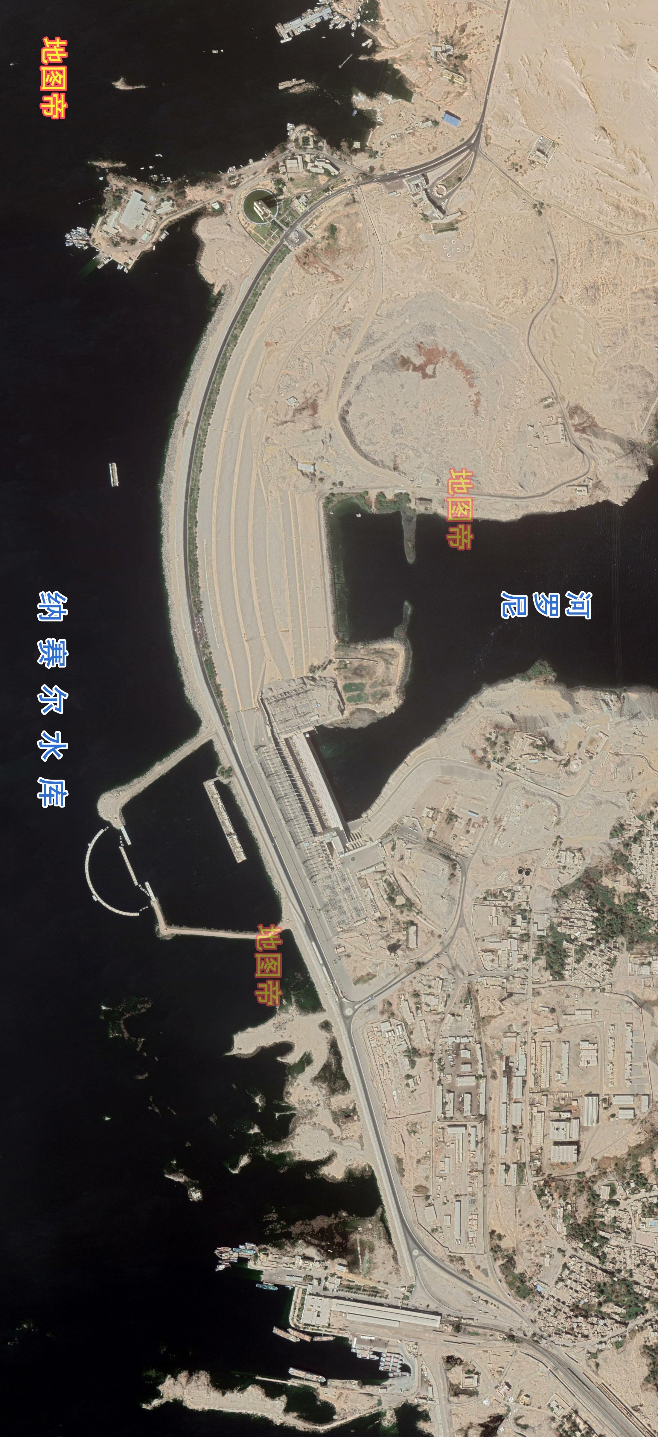 阿斯旺水坝地图位置图片