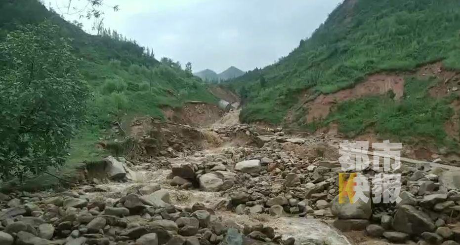 蓝田洪水图片