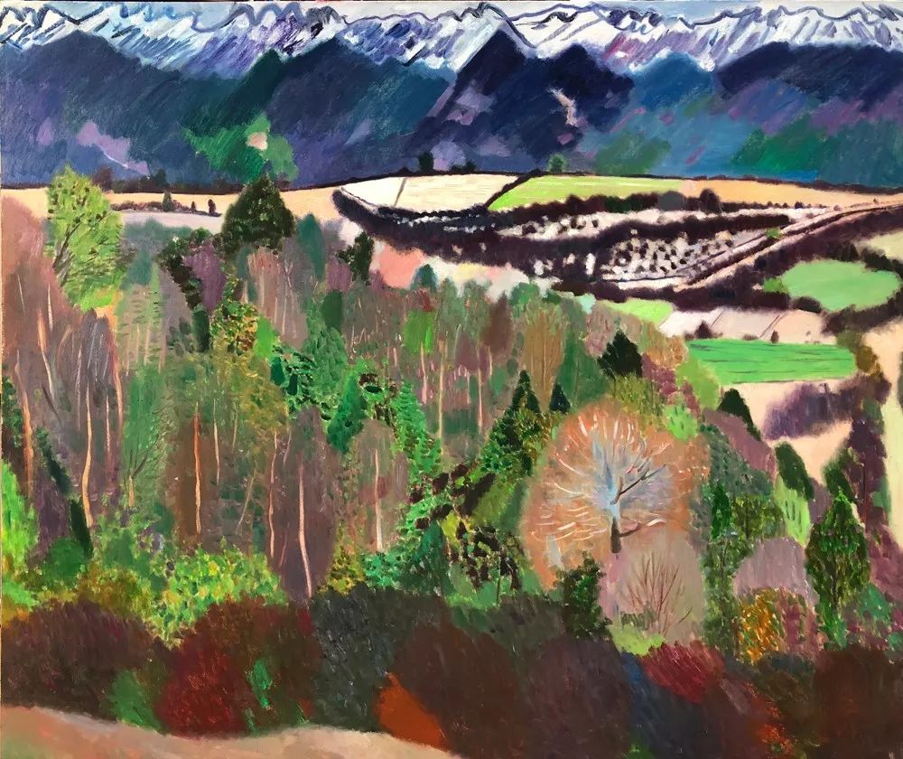 写意风格山野风景王克举油画