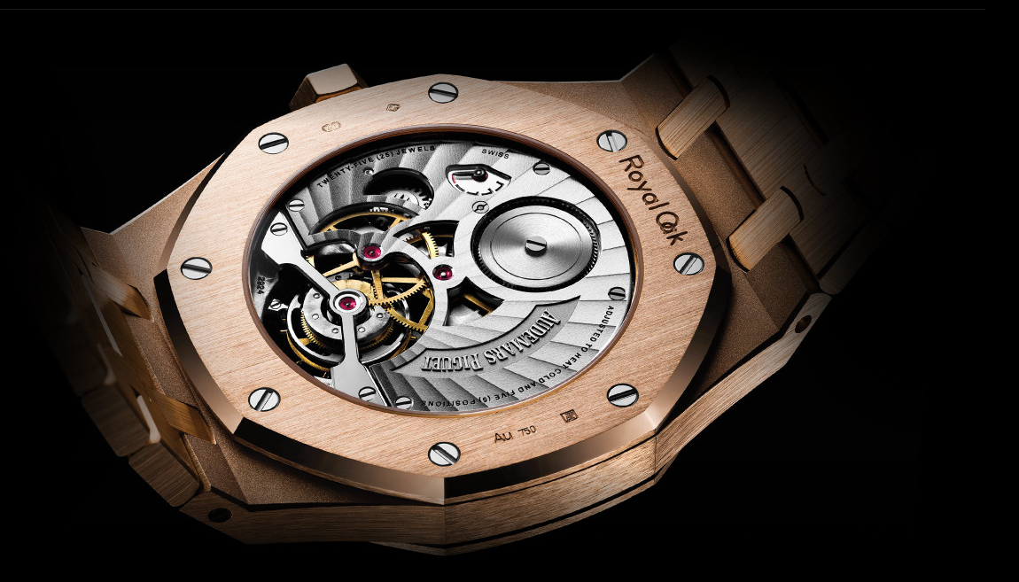 爱彼26522or玫瑰金皇家橡树系列超薄陀飞轮腕表