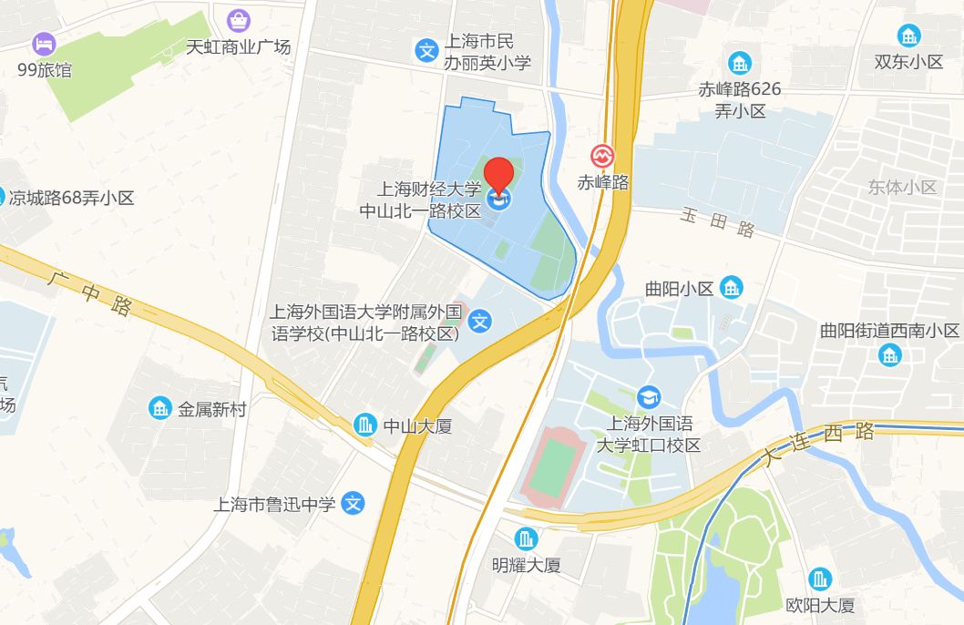 上海财经大学校园地图图片
