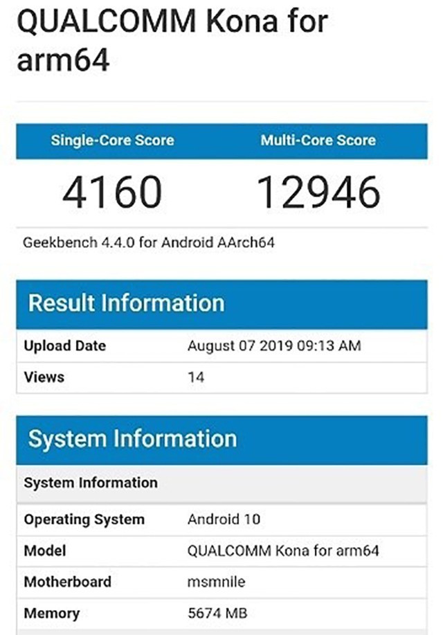 疑似骁龙865处理器跑分曝光与855相差不大