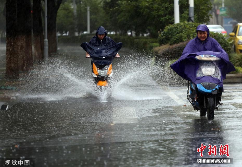 受超强台风"利奇马"影响 多地现暴风雨天气