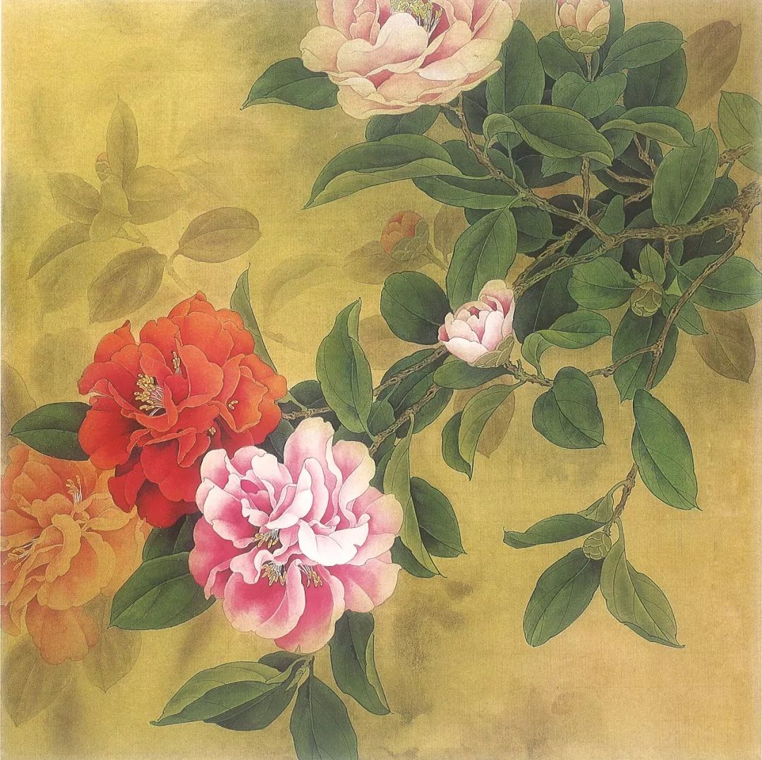 丁德发重彩工笔茶花技法班招生8月26日开课