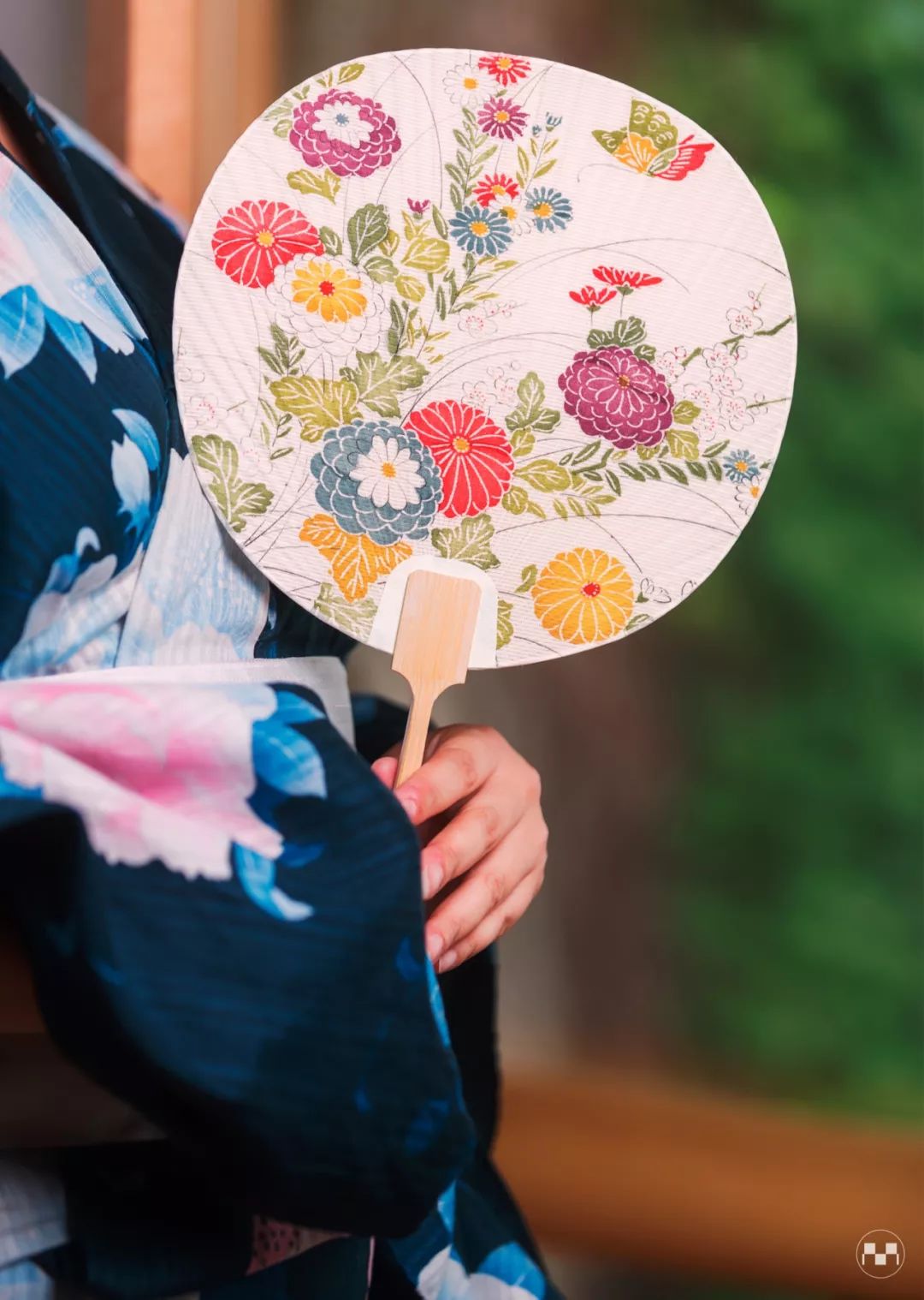 一柄和风团扇,定制悦目清风_日本