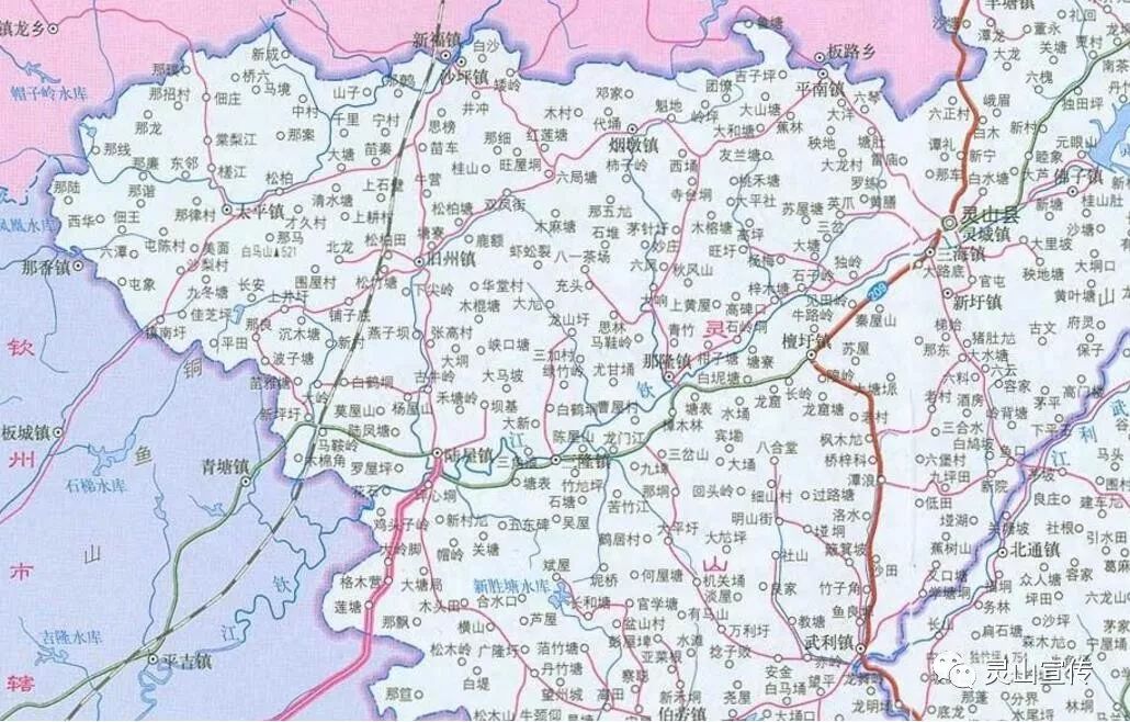 灵山县城街道地图图片